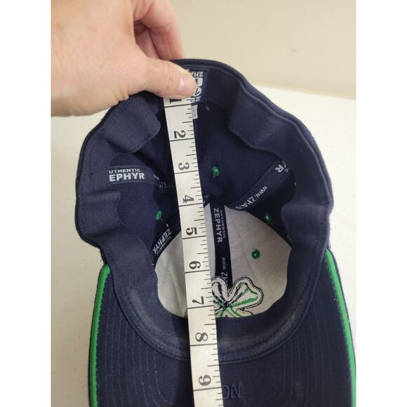 Notre Dame Fighting Irish Navy Blue College NCAA Fitted Baseball Cap Size M/L - Picture 4 of 6